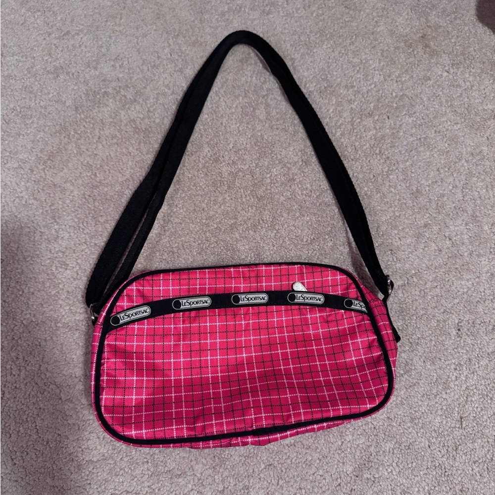 LeSportsac Red Grid Crossbody Bag